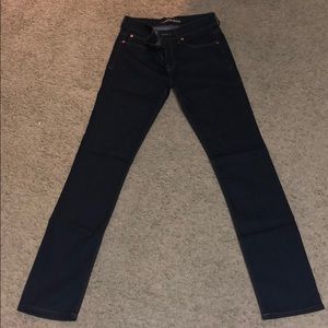 Dark blue Express skinny jeans